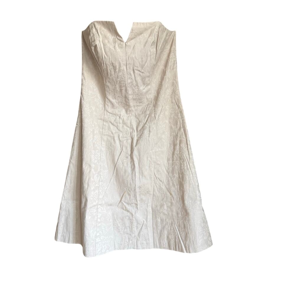 WHBM Cream Strapless Sweetheart Fit & Flare Cocktail Party Dress Size 6 Bridal